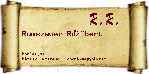 Rumszauer Róbert névjegykártya