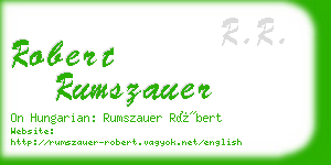 robert rumszauer business card